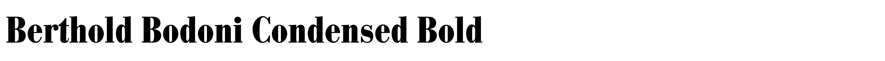 Berthold Bodoni Condensed Bold